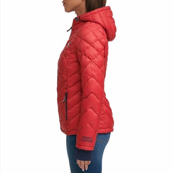 Tommy Hilfiger Ladies' Packable Jacket--Crimson - Picture 3 of 10